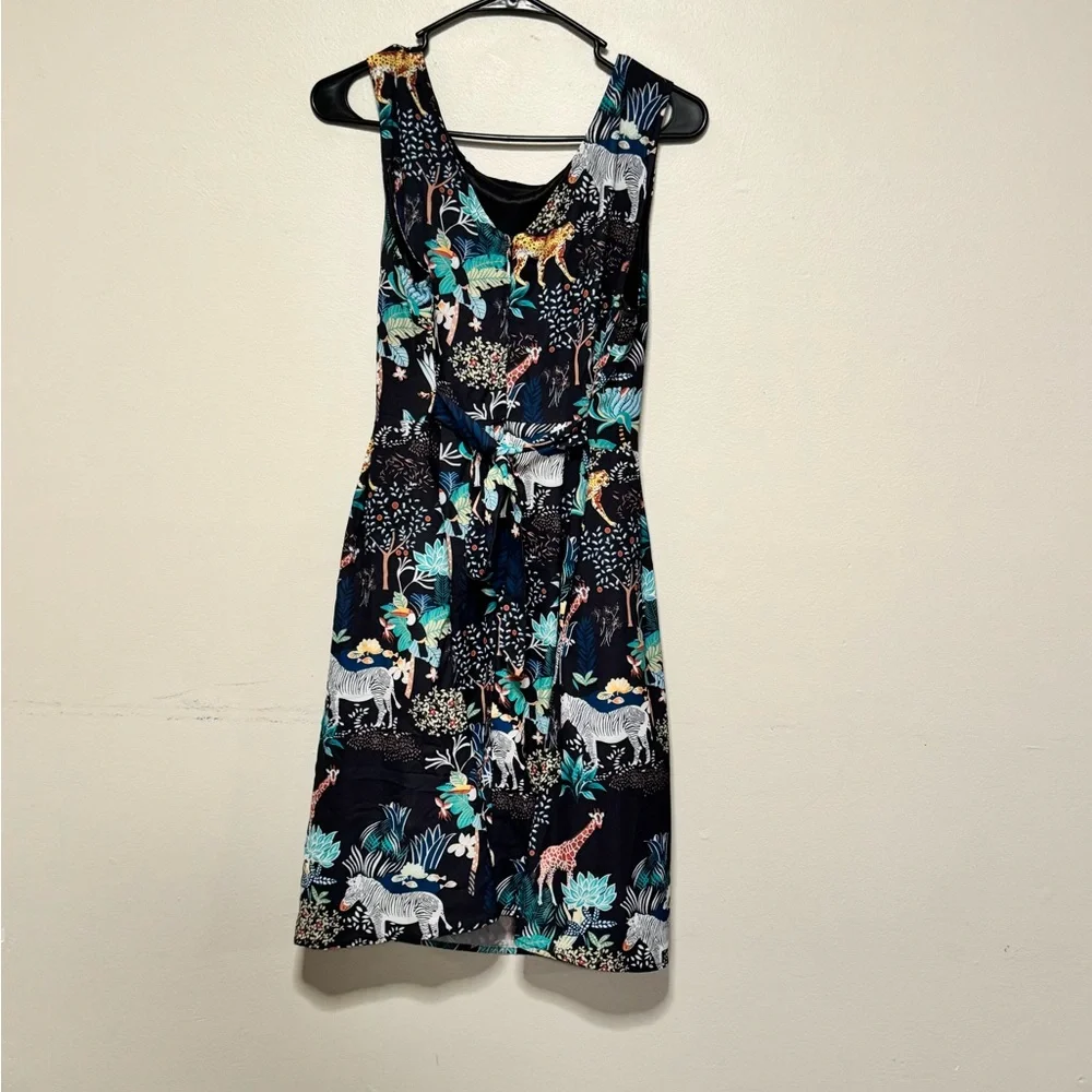 Animal Print Sleeveless Dress - Picture 3 of 7